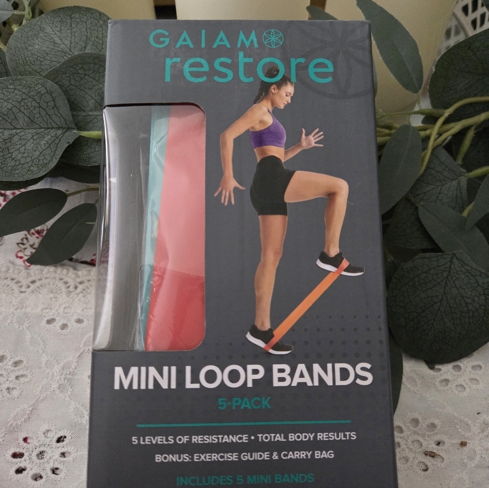 GAIAM Restore Mini Loop Bands 5-Pack - Multi-Color - Picture 2 of 6